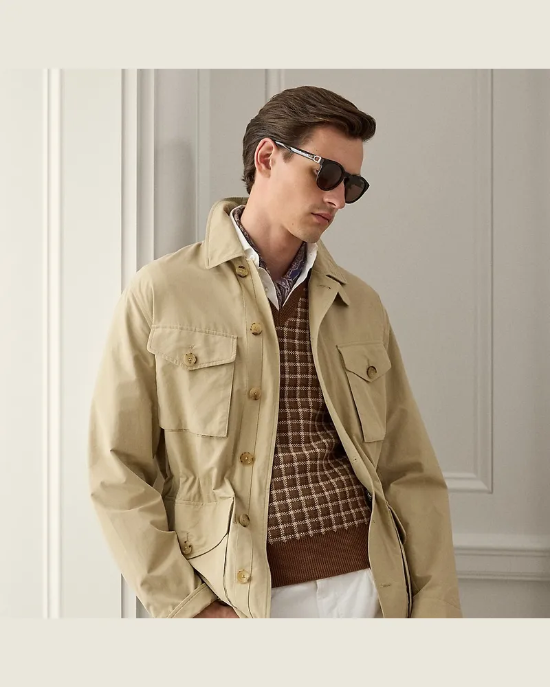 Ralph Lauren Twilljacke Johnson mit vier Taschen Tan