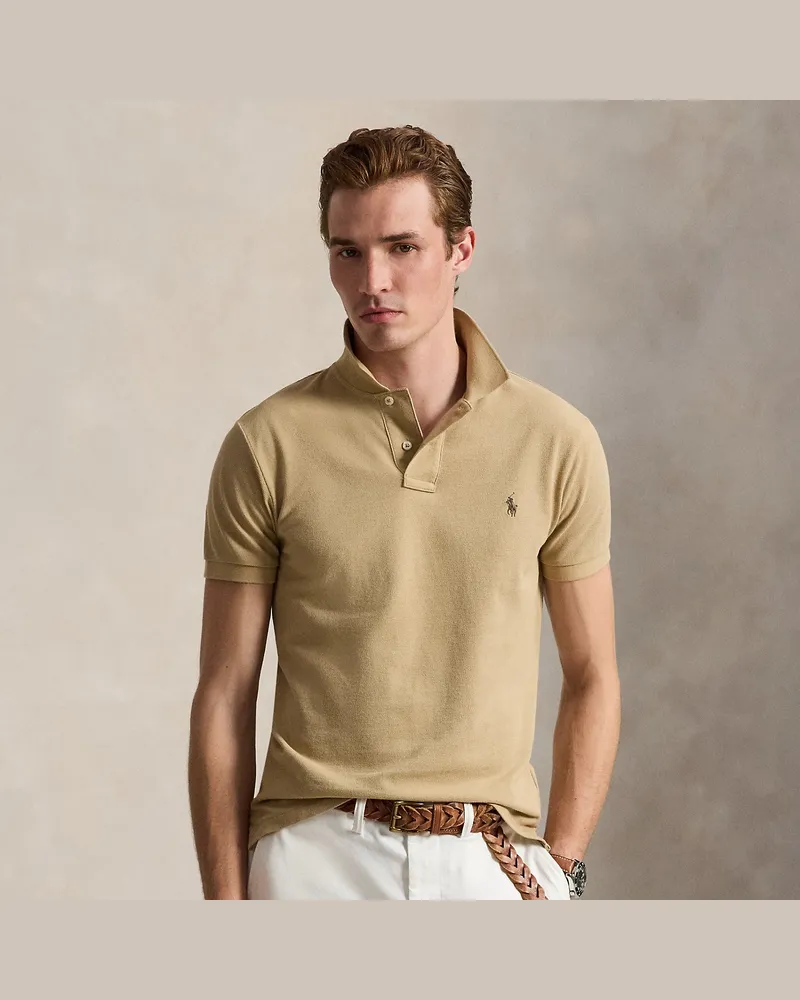 Ralph Lauren Slim-Fit Poloshirt aus Piqué Brown