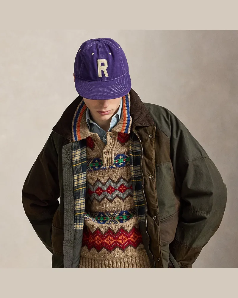 Ralph Lauren Patchwork-Utility-Jacke aus Wachstuch Multi