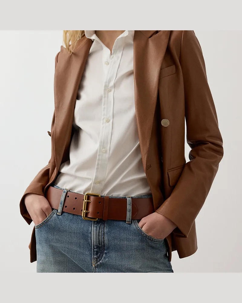 Ralph Lauren Ledergürtel mit Zweidornschnalle Gold