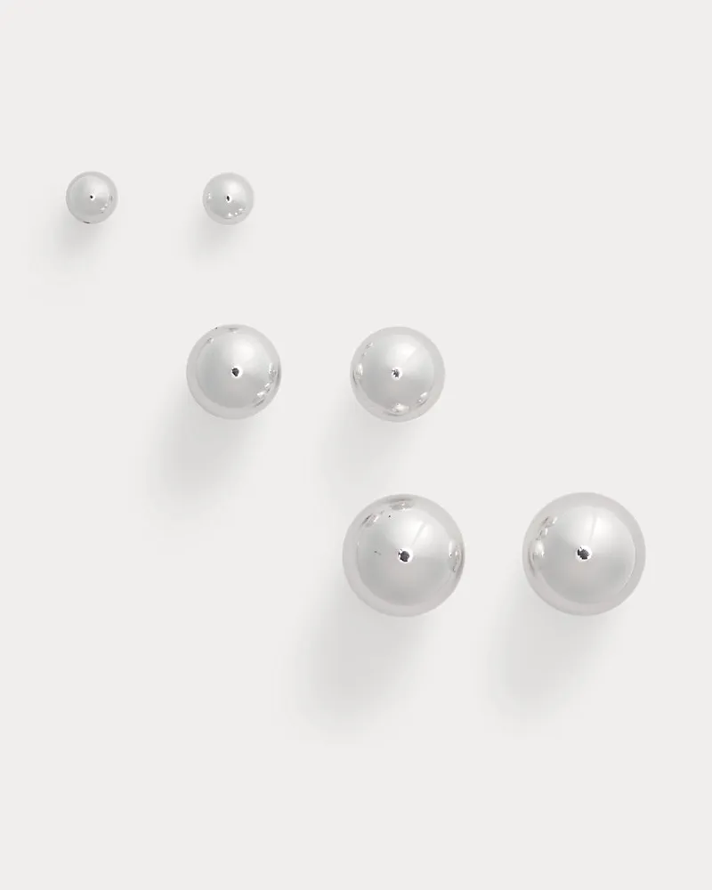 Ralph Lauren Silberfarbenes Ohrringset Silver