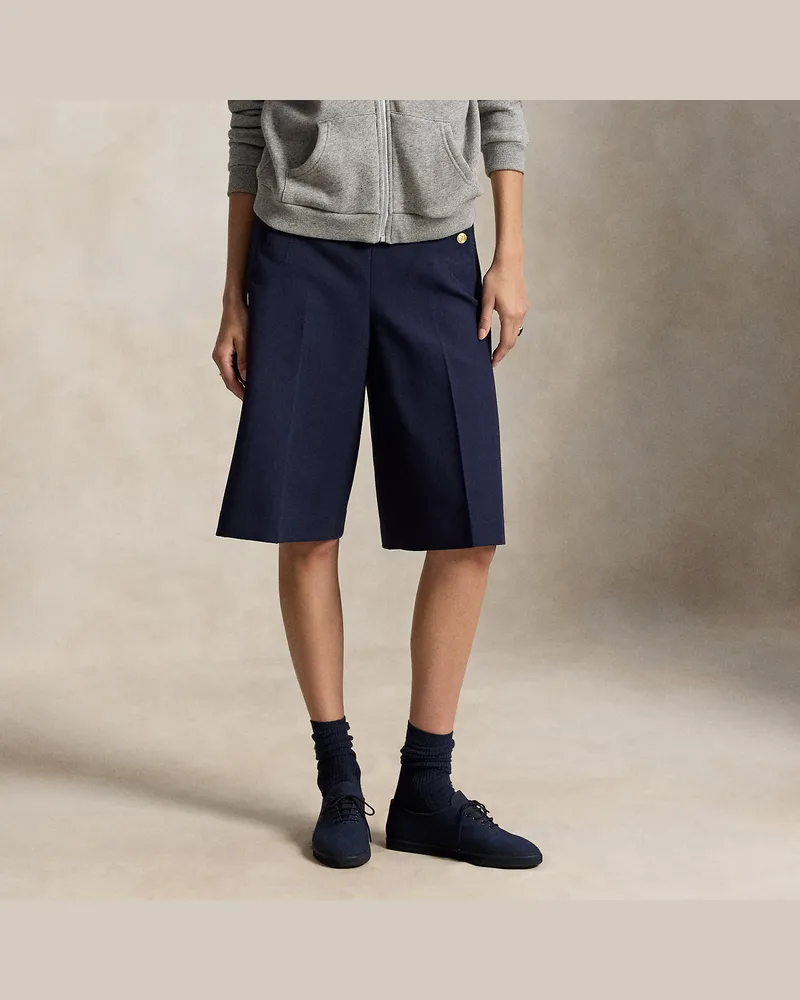 Ralph Lauren Culotte Beaton aus Baumwolle und Wolle Blue