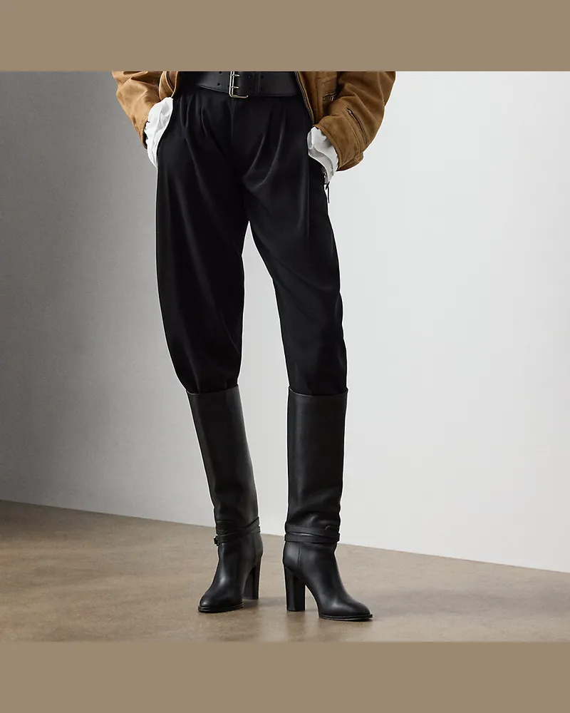 Ralph Lauren Hose Jeanne aus Wollgabardine Black