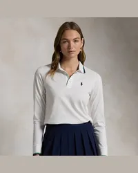 Ralph Lauren Langärmliges Tailored-Fit Poloshirt White