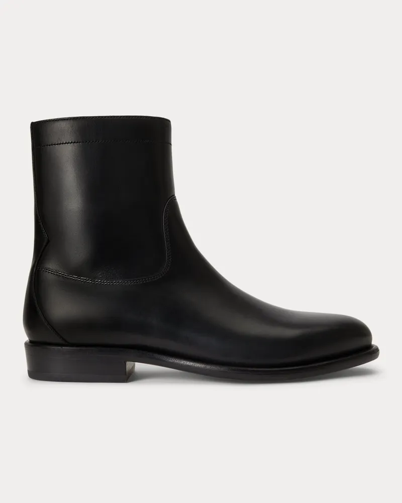 Ralph Lauren Lederstiefelette Owen mit Reißverschluss Black
