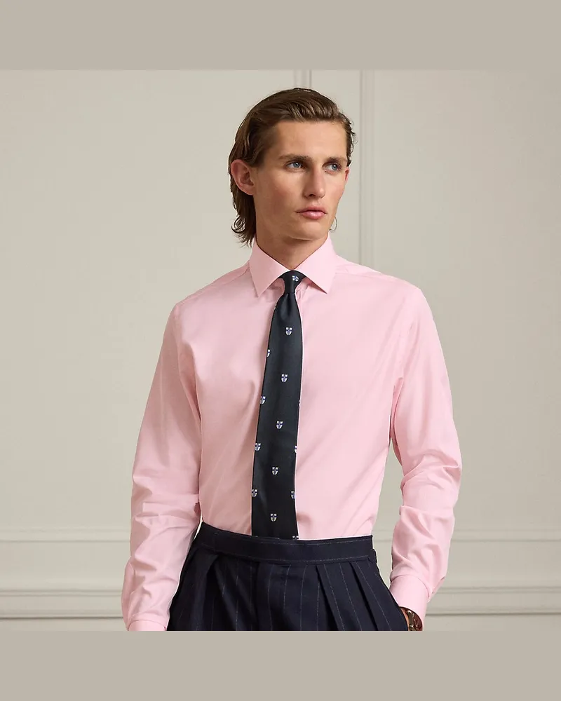 Ralph Lauren Hemd mit feinem Hahnentrittmuster Pink