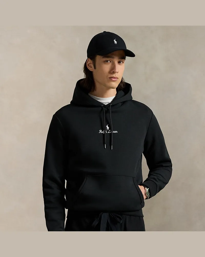 Ralph Lauren Doppellagiger Kapuzenpullover mit Logo Black