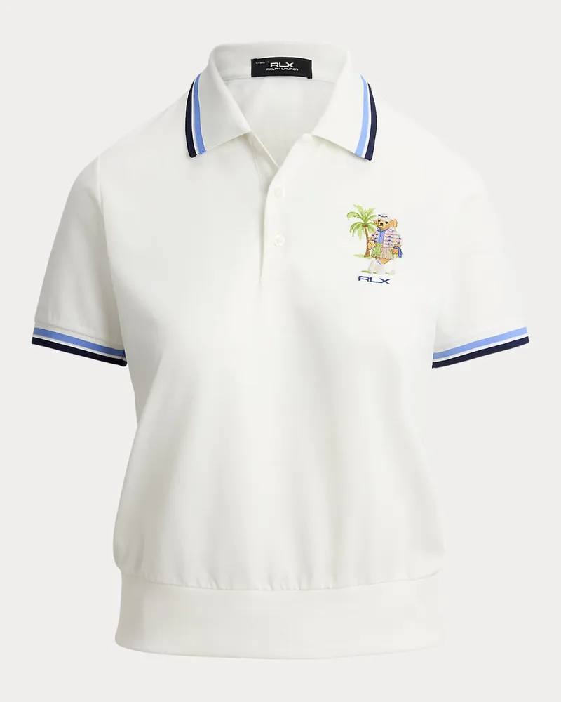 Ralph Lauren Jersey-Poloshirt mit Polo Bear White