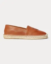 Ralph Lauren Espadrille Bowsworth aus Kalbsleder Tan