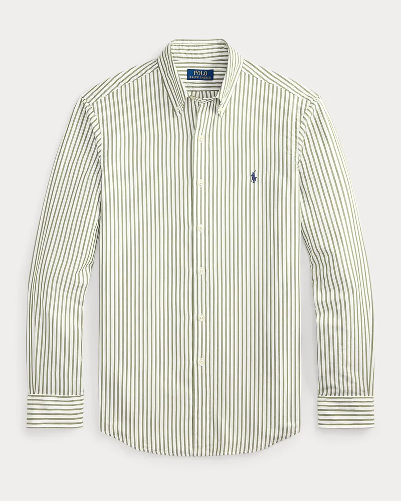 Ralph Lauren Custom-Fit Baumwollhemd mit Streifen White