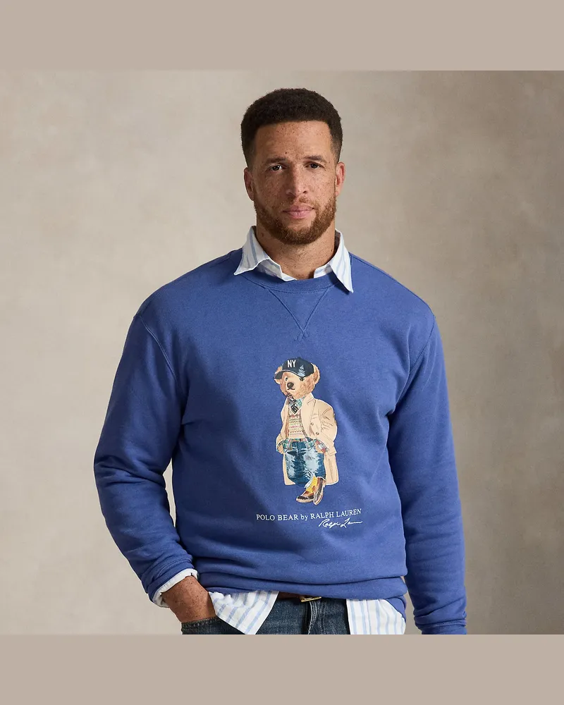 Ralph Lauren Große Größen - Fleece-Sweatshirt mit Polo Bear Blue