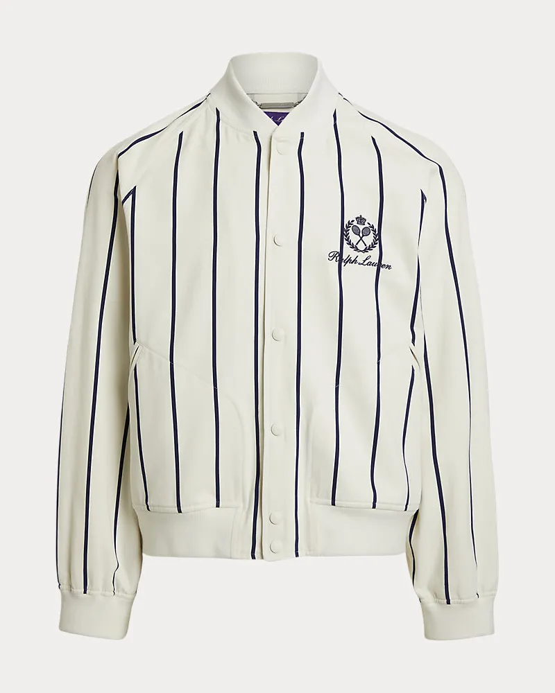 Ralph Lauren Gestreifte Jacke Langdon mit Kaschmir Cream