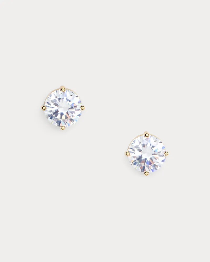 Ralph Lauren Vergoldete Ohrstecker mit Zirkonia Silver