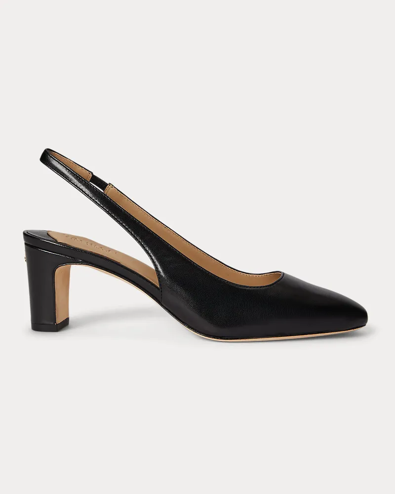 Ralph Lauren Slingback-Pumps Klaire aus Leder Black