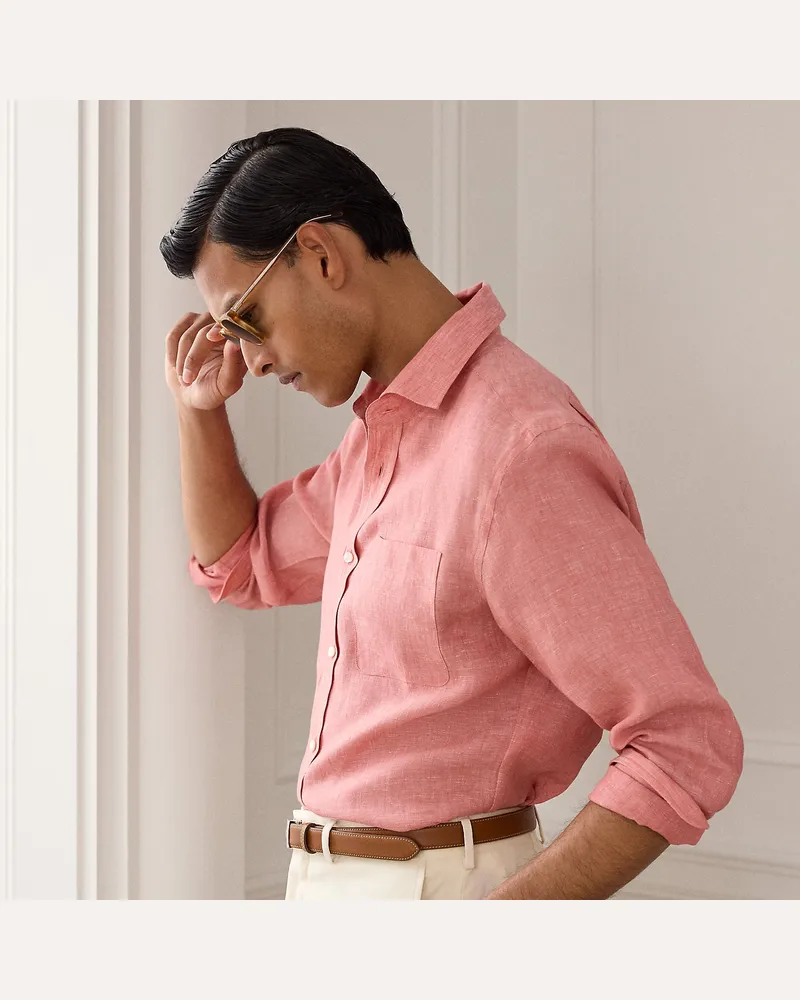 Ralph Lauren Hemd aus Leinenchambray Pink