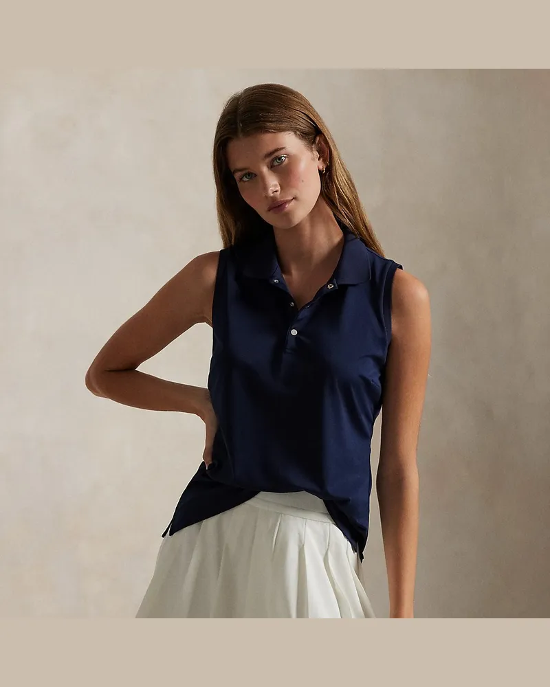 Ralph Lauren Classic-Fit ärmelloses Poloshirt Blue