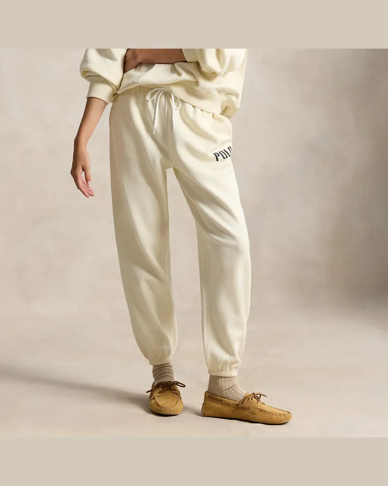 Ralph Lauren Fleece-Jogginghose mit Logo White