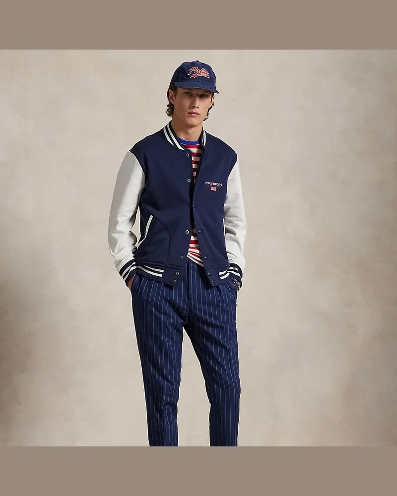 Ralph Lauren Fleece-Baseballjacke Blue
