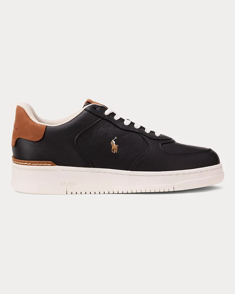 Ralph Lauren Leder-Sneaker Masters Court Black