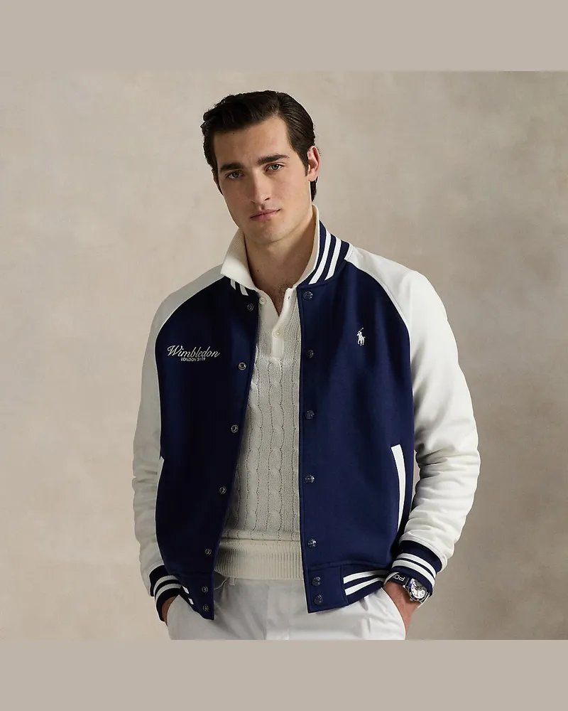 Ralph Lauren Doppellagige Baseballjacke Wimbledon Blue