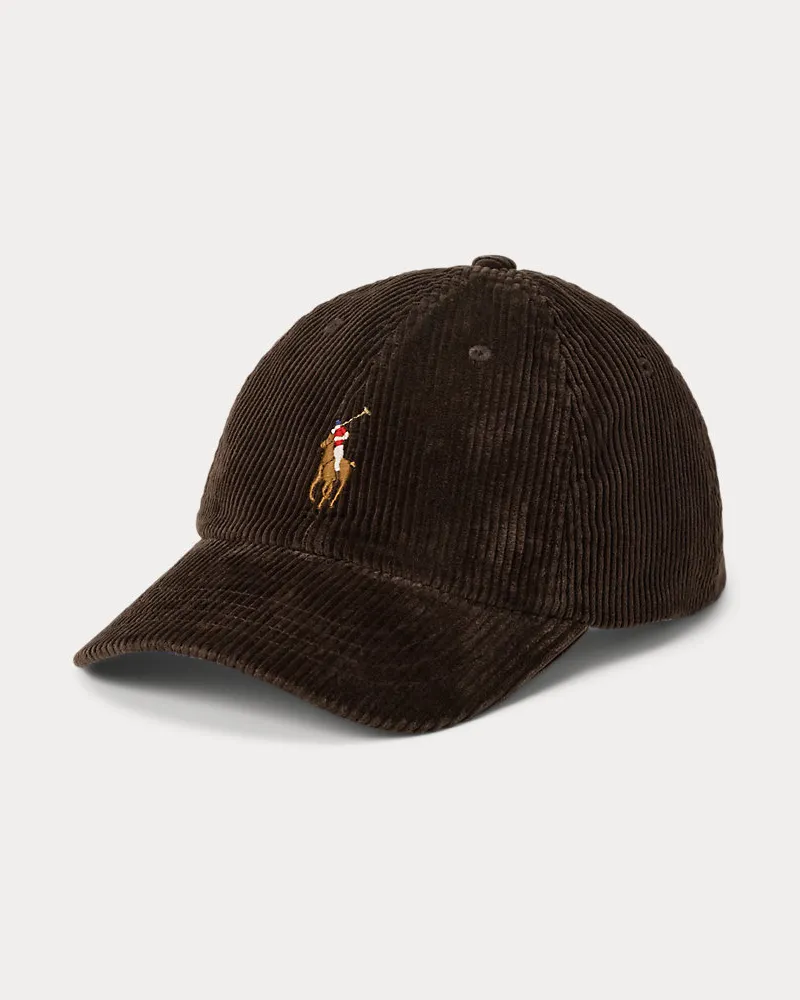 Ralph Lauren Baseballkappe aus Kordsamt Brown