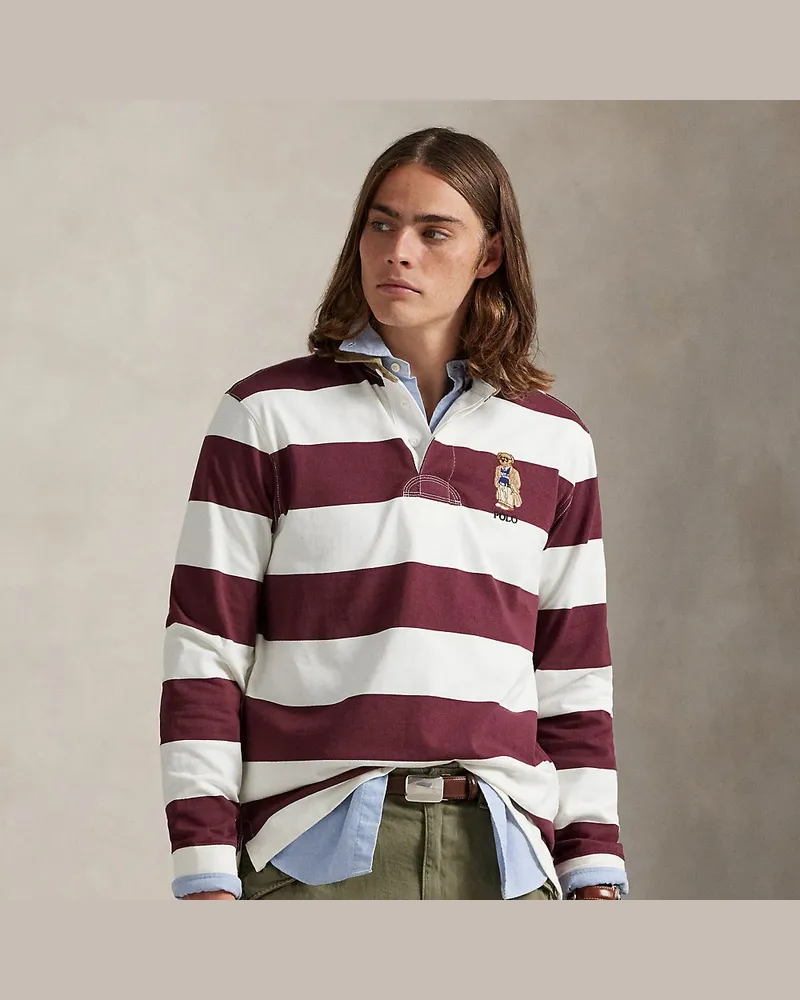 Ralph Lauren Classic-Fit Rugbyhemd mit Polo Bear Red