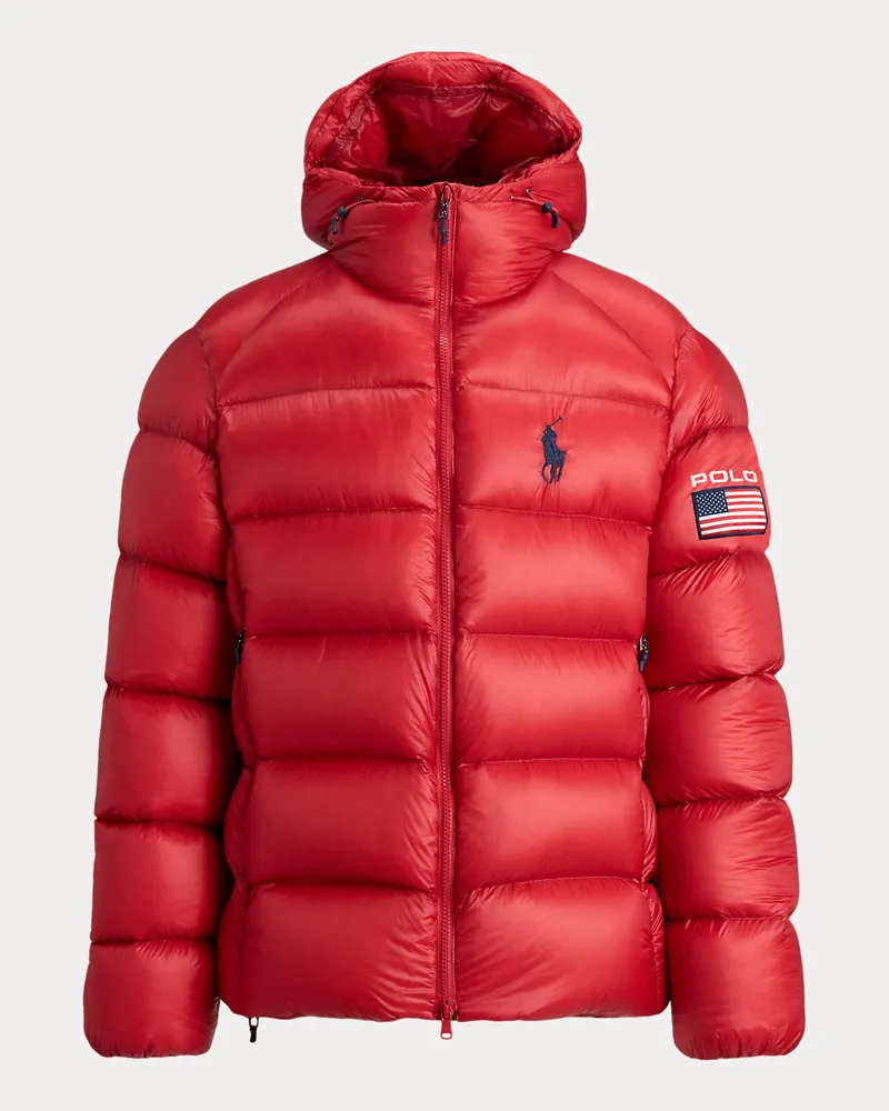 Ralph Lauren Die Daunenjacke Hawthorne mit US-Flagge Red