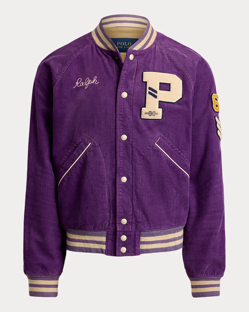 Ralph Lauren College-Jacke aus Kordsamt Purple