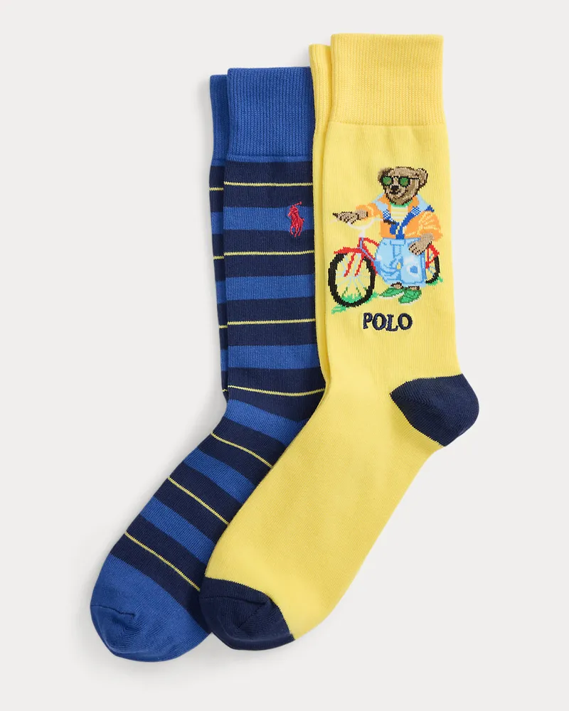 Ralph Lauren 2er-Pack Anzugsocken mit Polo Bear Yellow
