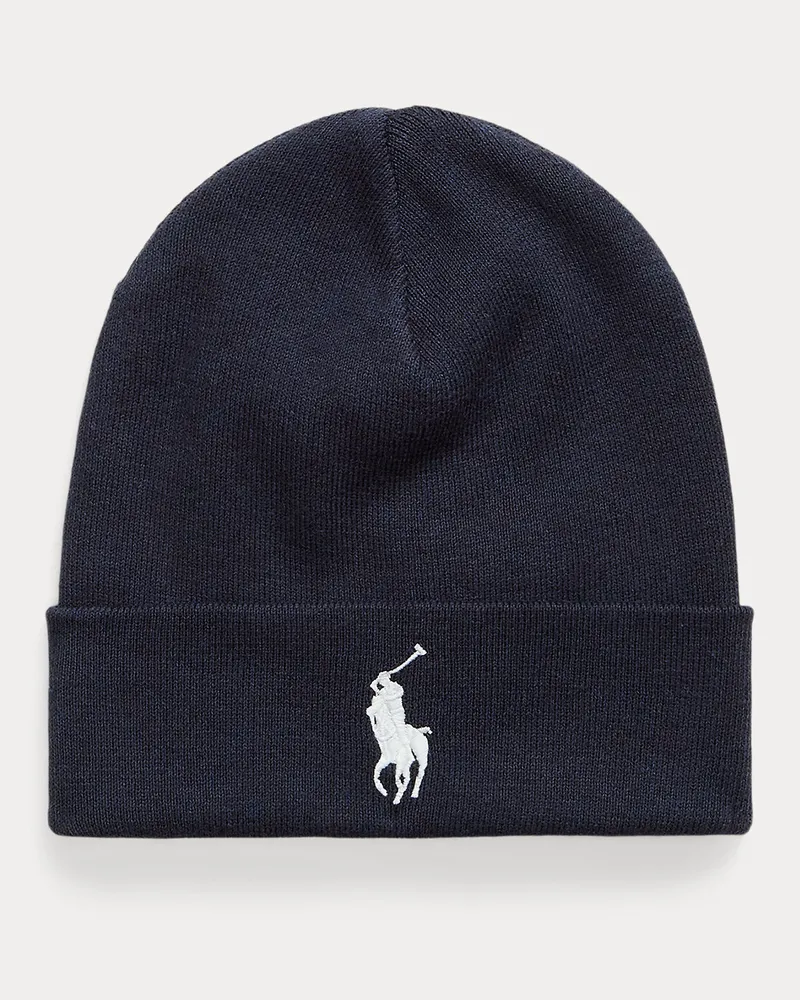 Ralph Lauren Mütze aus gekämmter Baumwolle Blue