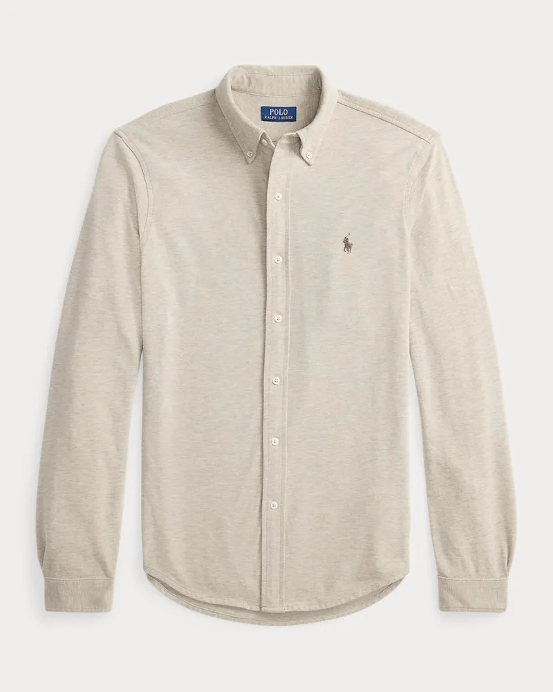 Ralph Lauren Featherweight Piqué-Hemd Cream