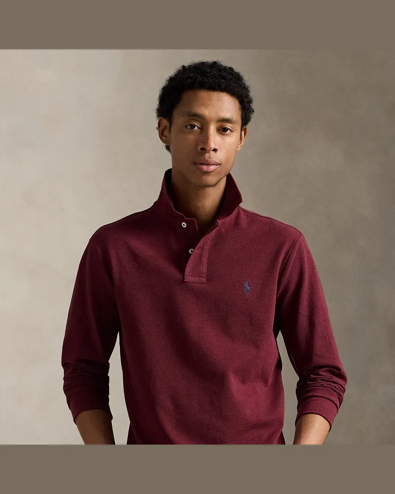Ralph Lauren Custom-Slim-Fit Piqué-Poloshirt Red