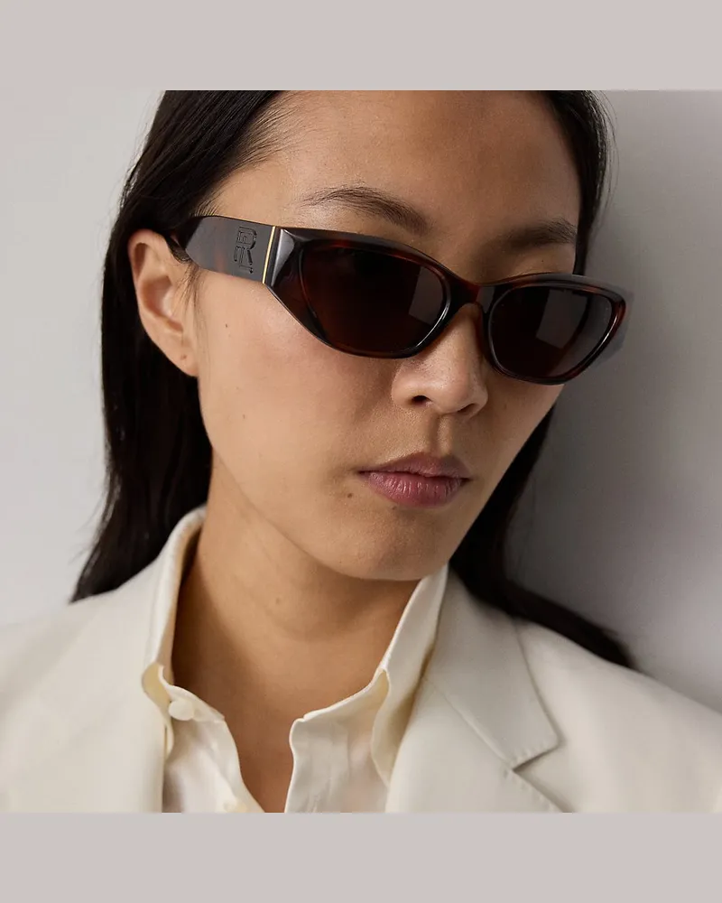 Ralph Lauren Eckige RL-Sonnenbrille Brown