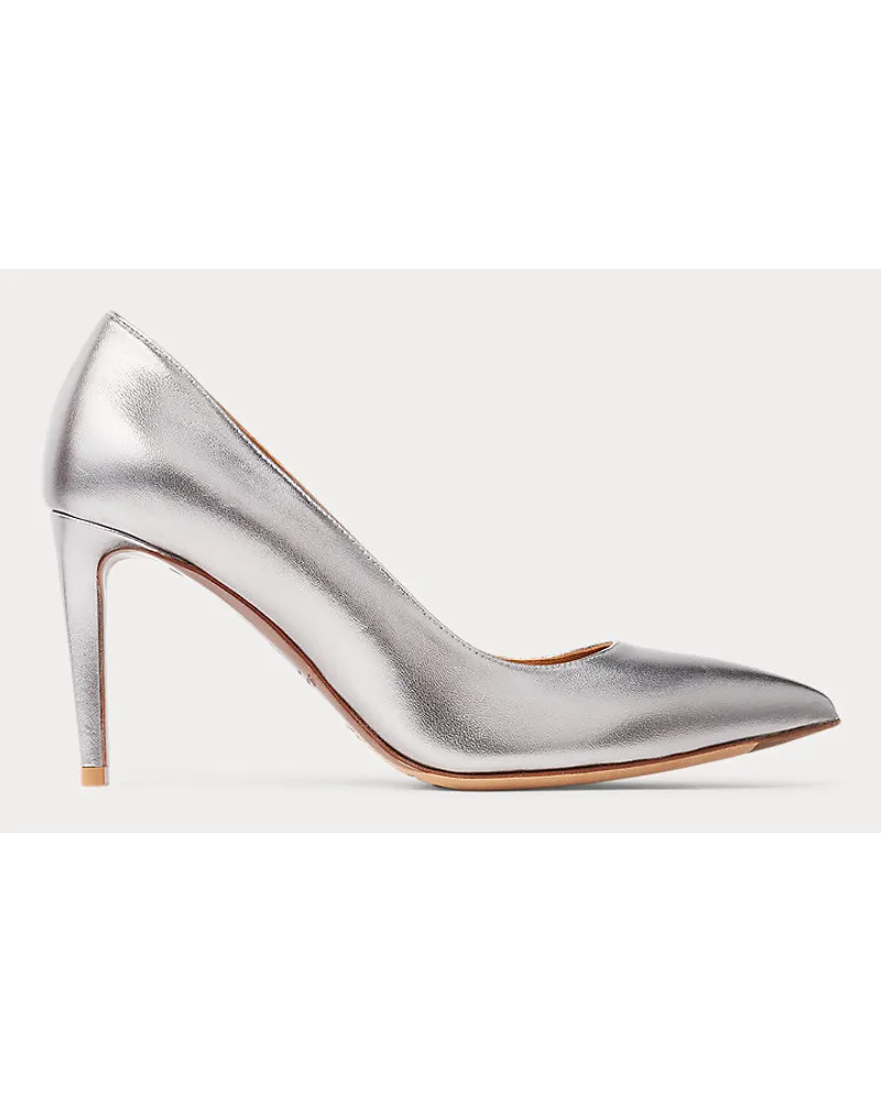 Ralph Lauren Metallic-Ziegenlederpumps Armissa Silver