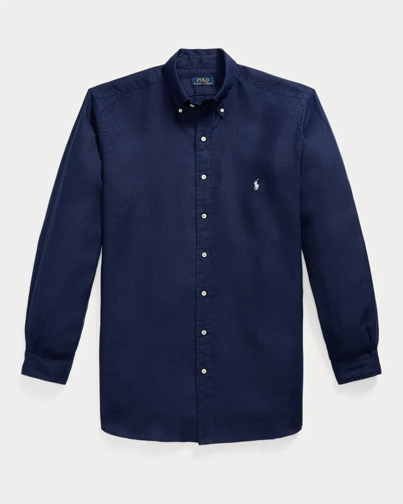 Ralph Lauren Große Größen - Leinenhemd Blue