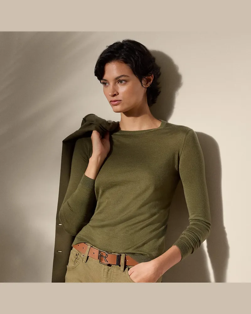 Ralph Lauren Rundhalspullover aus Kaschmir Green