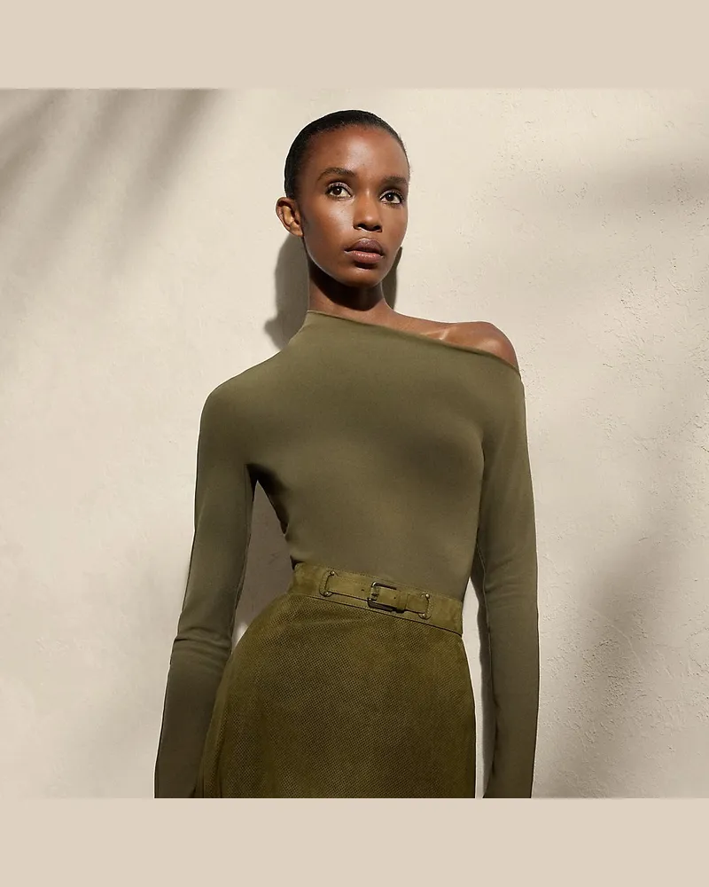 Ralph Lauren Langärmliges Oberteil aus Jersey Green