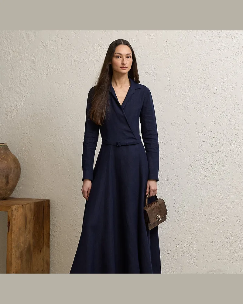 Ralph Lauren Tageskleid Aniyah aus Leinen Blue