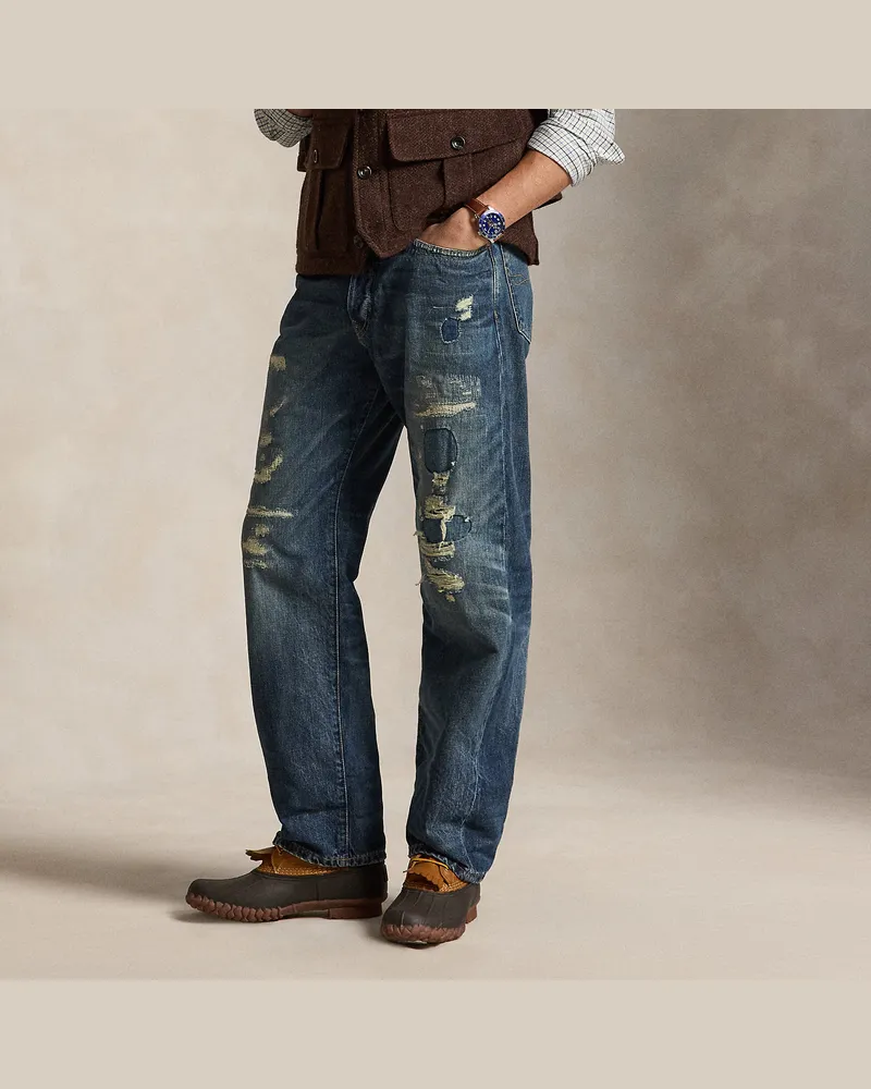 Ralph Lauren Classic-Fit Jeans in Used-Optik Blue