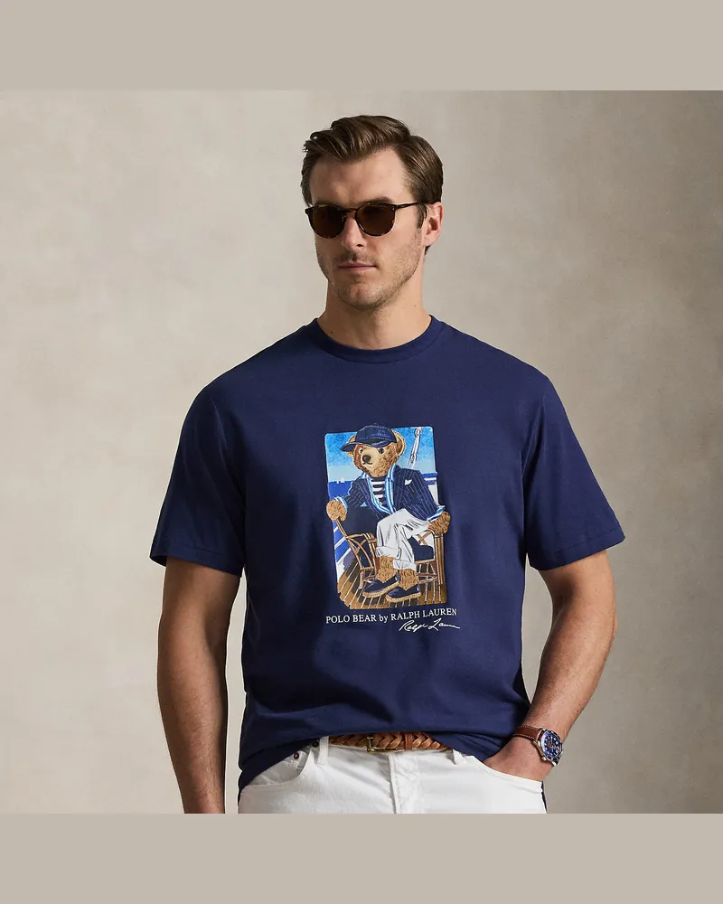 Ralph Lauren Große Größen - Jersey-T-Shirt mit Polo Bear Blue