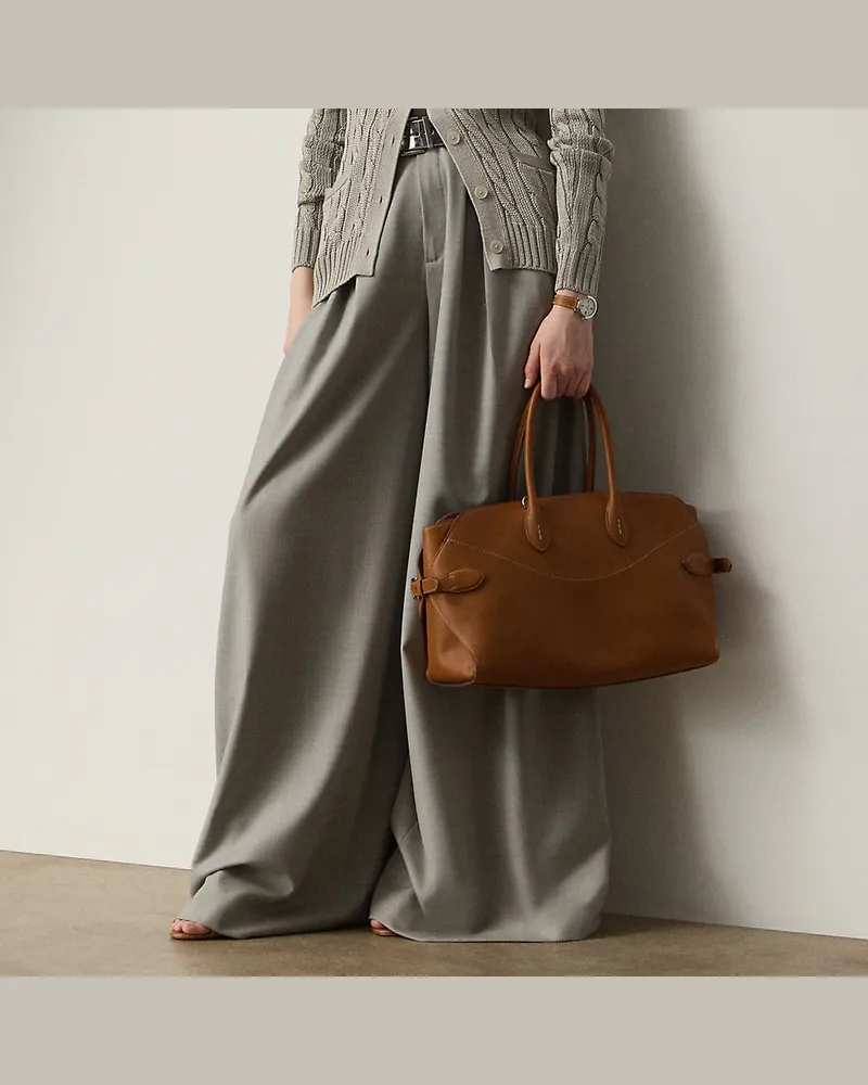 Ralph Lauren Bundfaltenhose Greer aus Wolle Grey