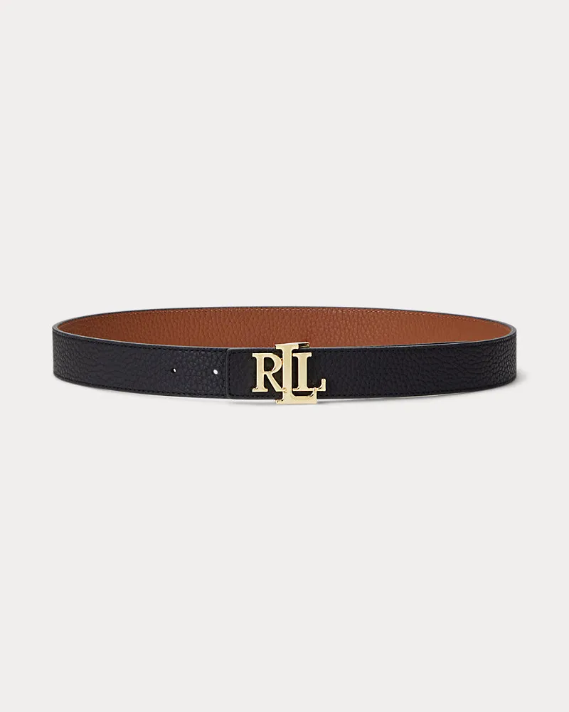 Ralph Lauren Wendegürtel aus Narbenleder mit Logo Multi