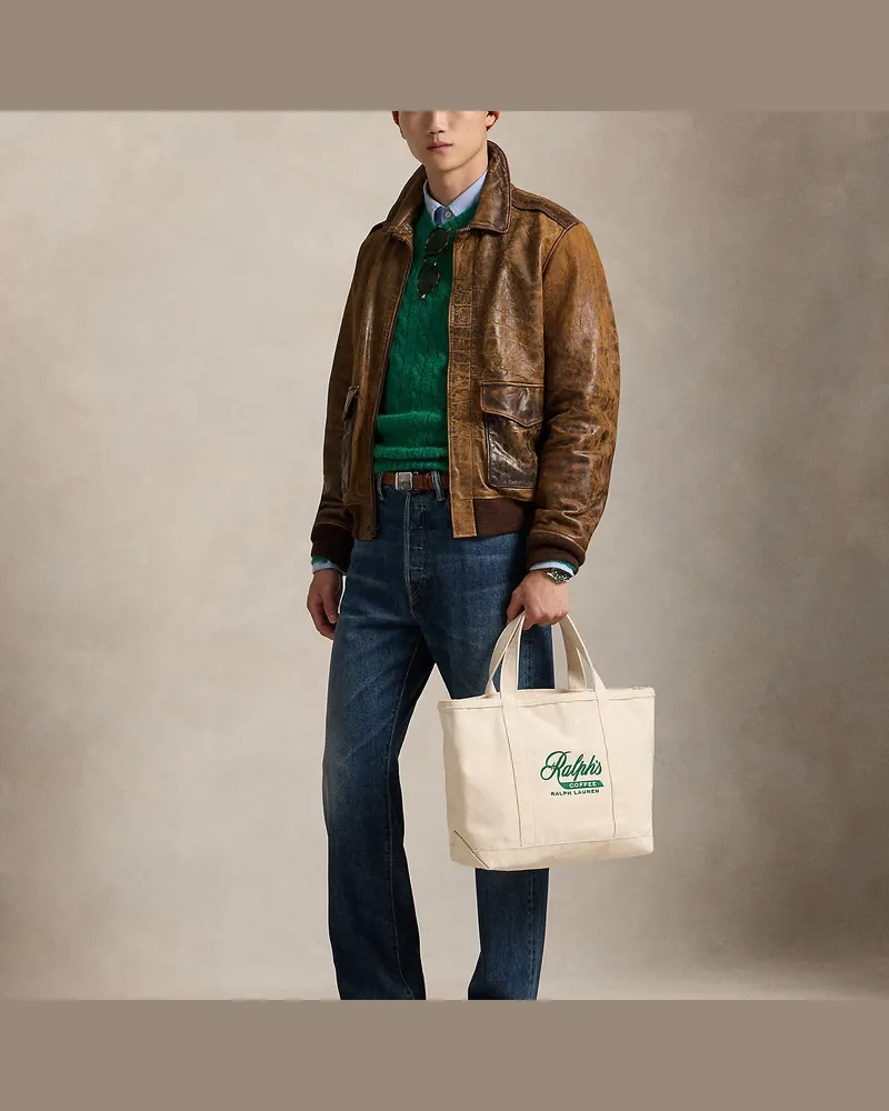 Ralph Lauren Segeltuch-Tragetasche  Ralph Lauren’s Coffee Natural