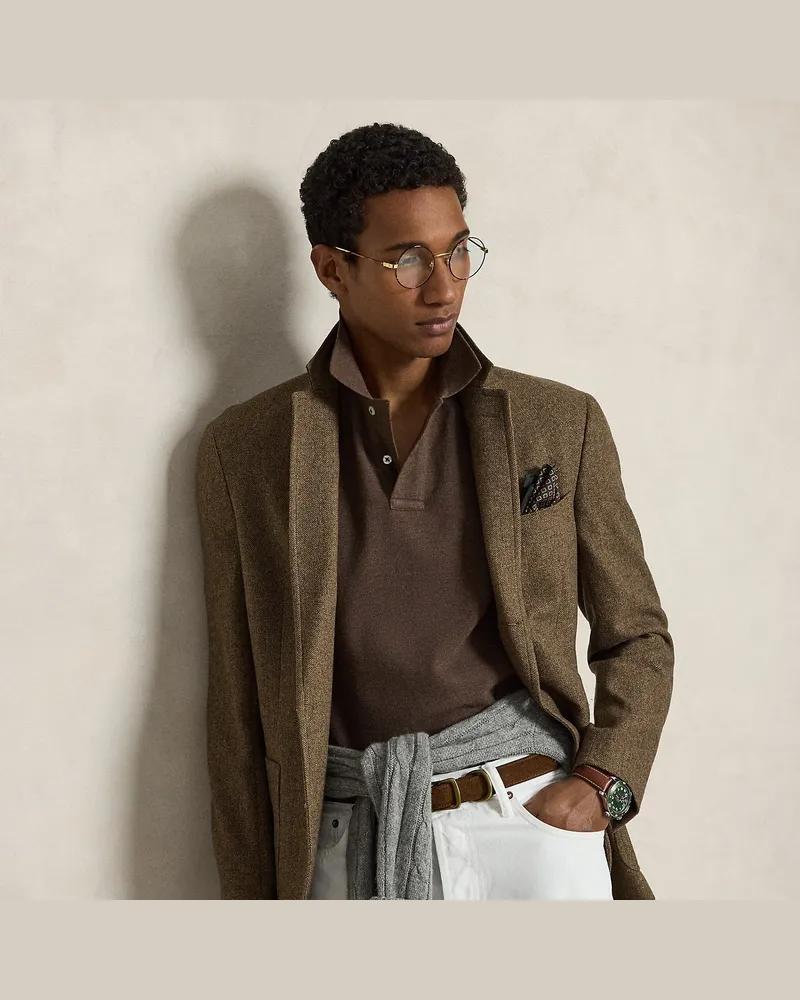 Ralph Lauren Slim-Fit Poloshirt aus Piqué Brown