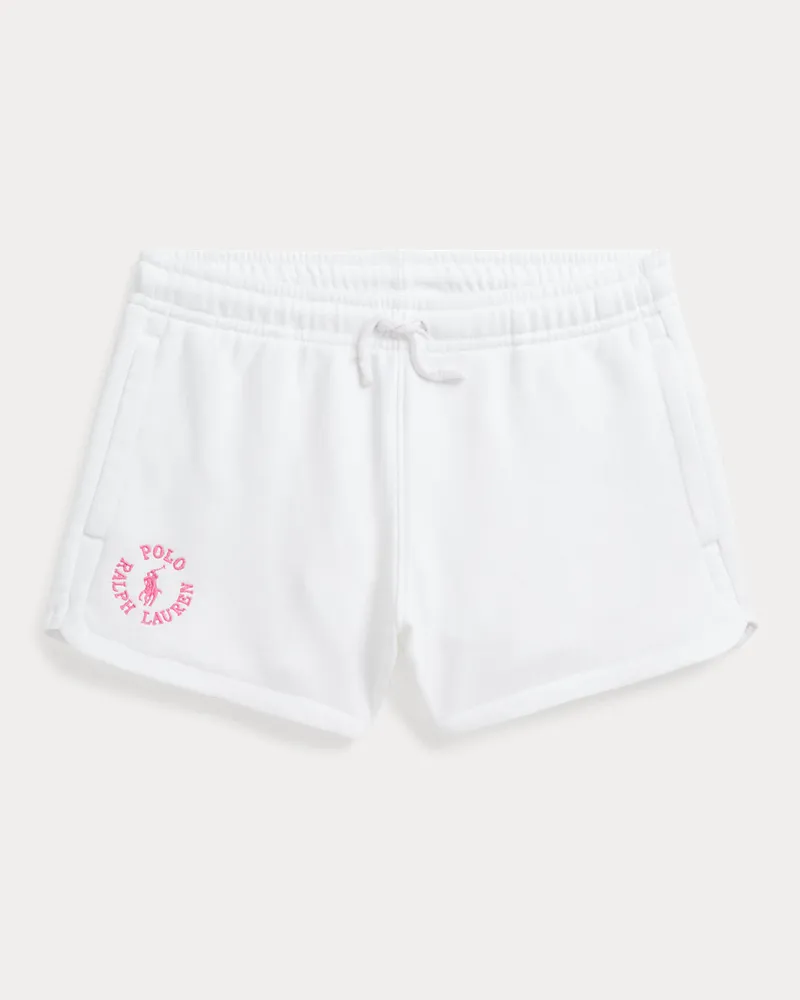 Ralph Lauren Frottee-Shorts mit Big Pony und Logo White