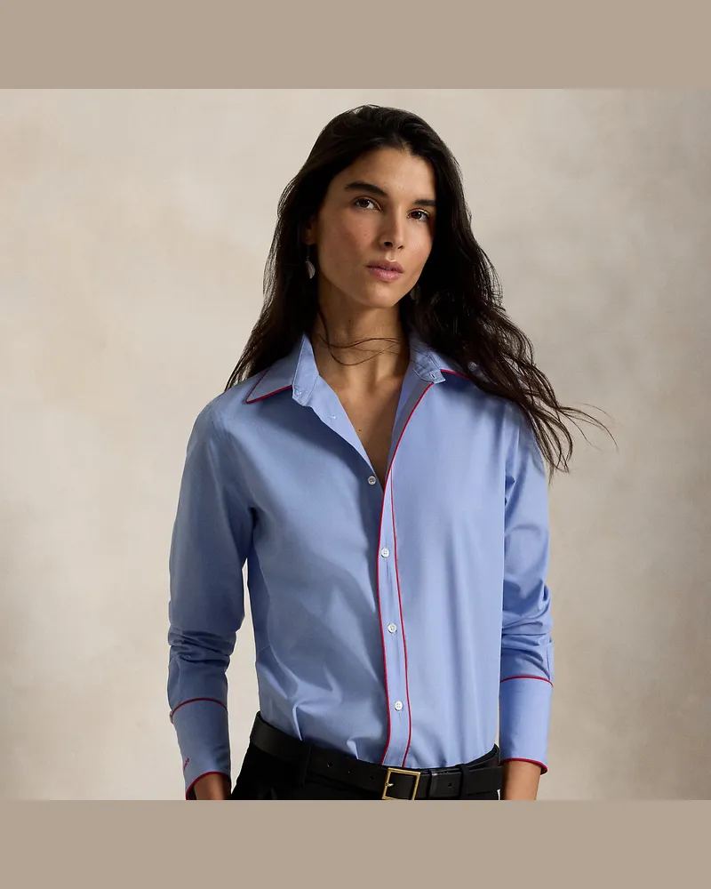 Ralph Lauren Stretch-Slim-Fit Hemd aus Baumwolle Blue