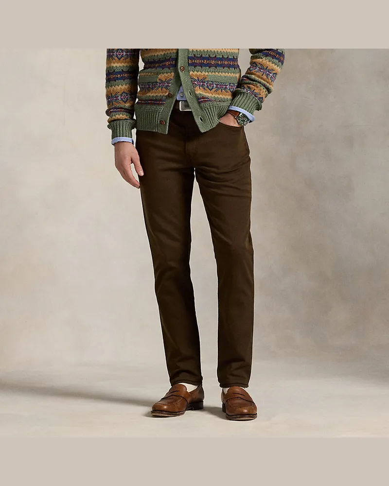 Ralph Lauren Chinohose Sullivan Slim in Strickoptik Brown
