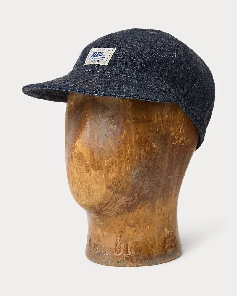 Ralph Lauren Denim-Kappe im Arbeiterstil Blue