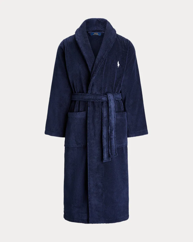 Ralph Lauren Bademantel aus Baumwollfrottee Blue