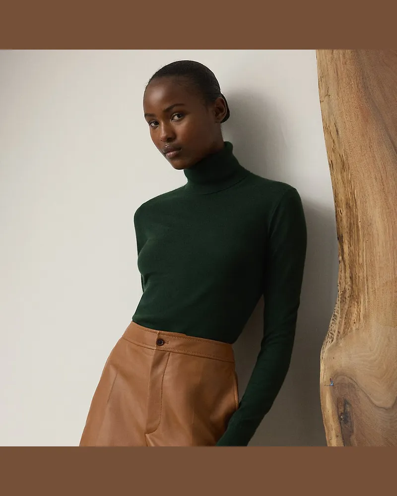 Ralph Lauren Rollkragenpullover aus Kaschmir Green